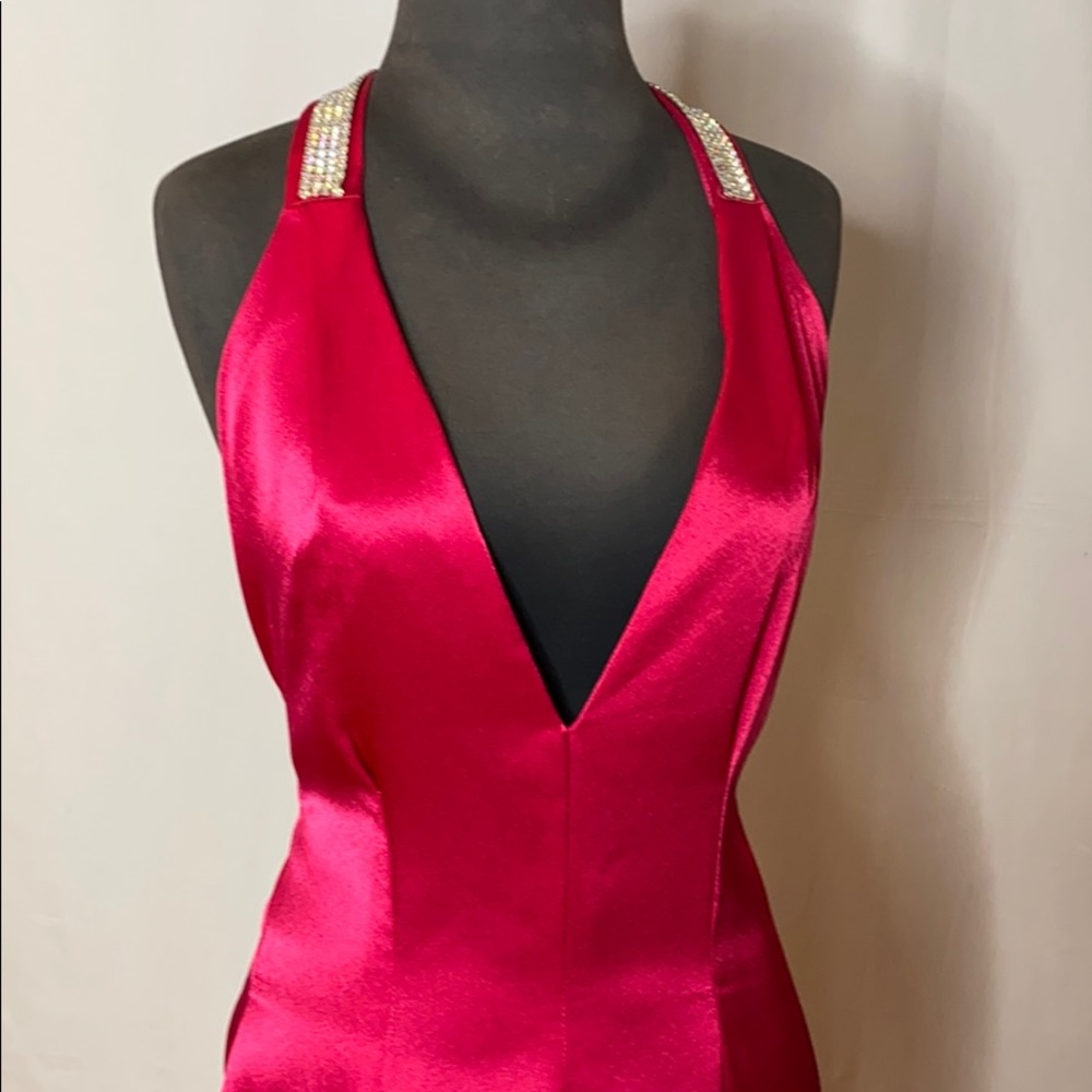 Hot Pink Charmeuse Gown